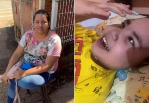 Justiça bloqueia verbas e mãe se acorrenta por cirurgia do filho