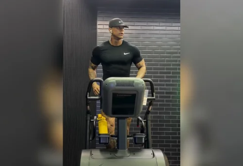 Léo Santana treina em academia de Palmas antes de shows no Tocantins