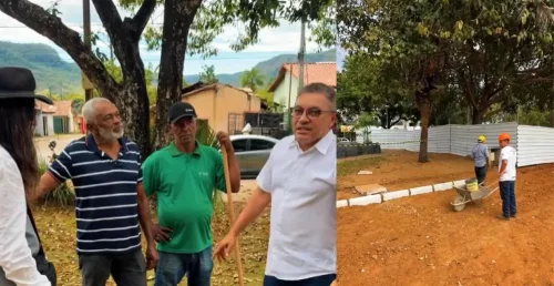 Revitalização da Praça Joaquim Lopes Maracaípe em Taquaruçu é acompanhada pelo vereador Marilon Barbosa
