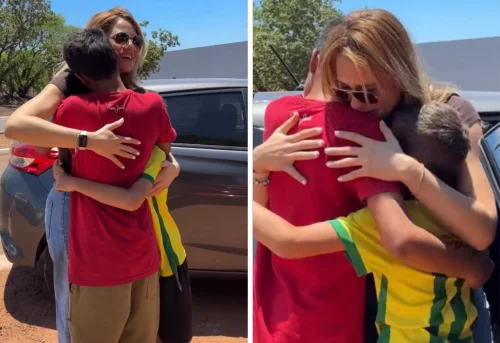 Mãe reencontra filhos no Tocantins após quase 4 anos na Espanha